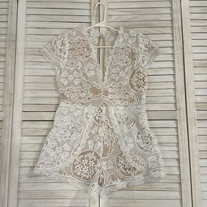 White Lace Romper